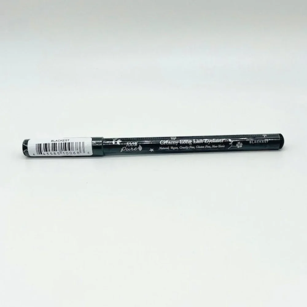 100% PURE Creamy Long Last Liner Blackest, 0.04 OZ